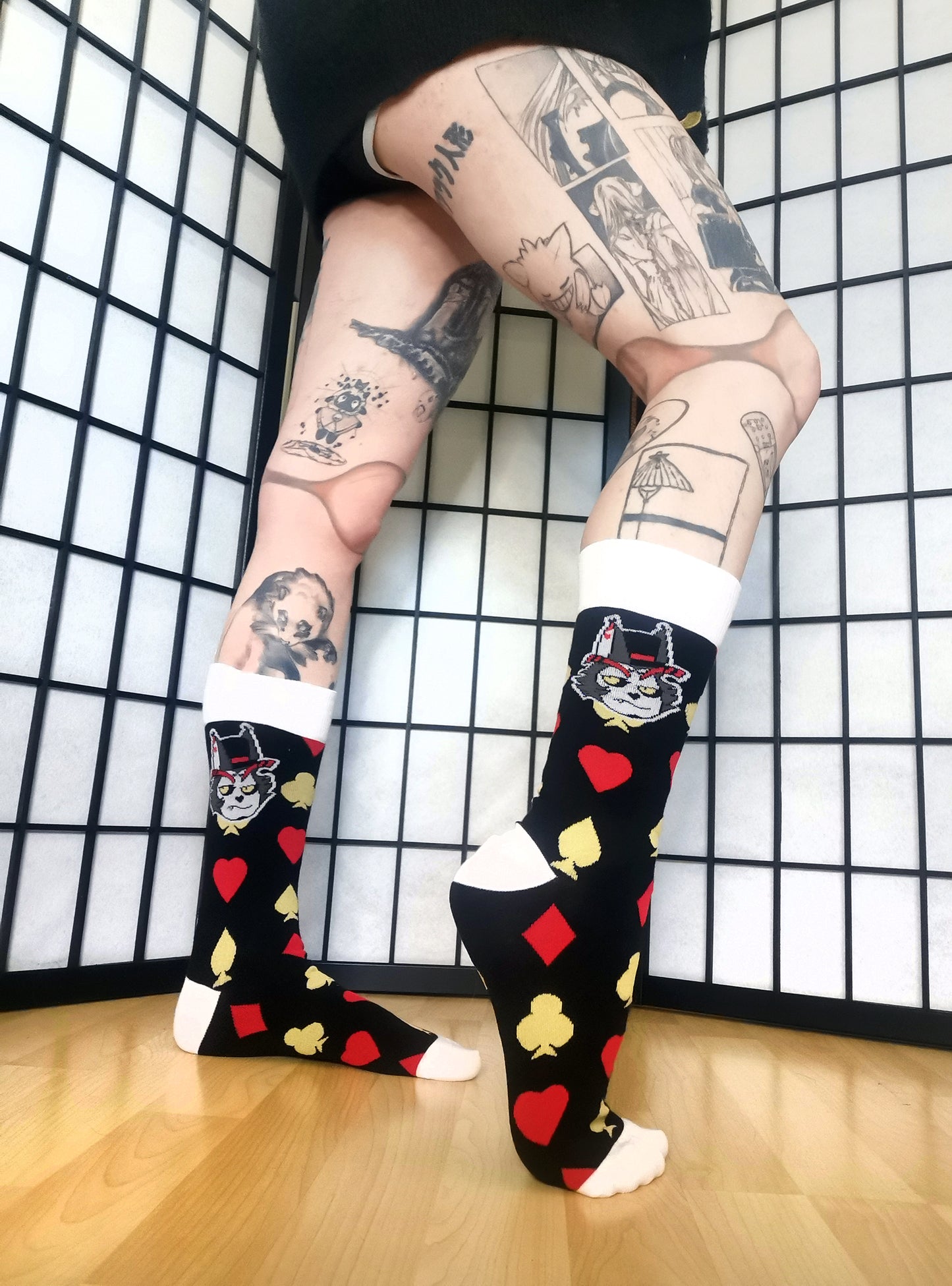 Hazbin Hotel Husk Crew Socks (Size 3-9 UK)