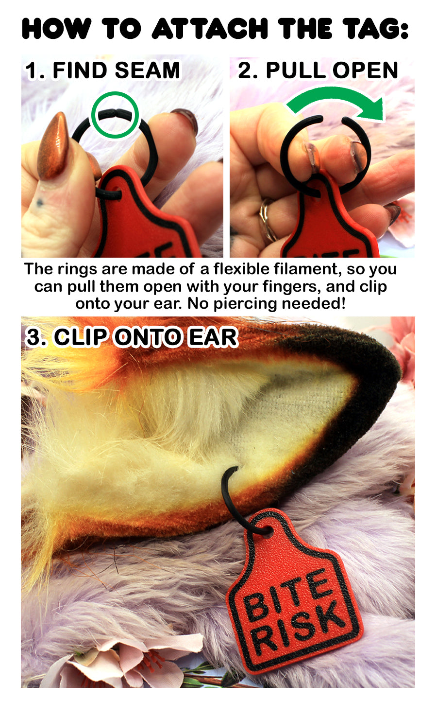 Yap Risk Fursuit Ear Tags (3 Sizes)