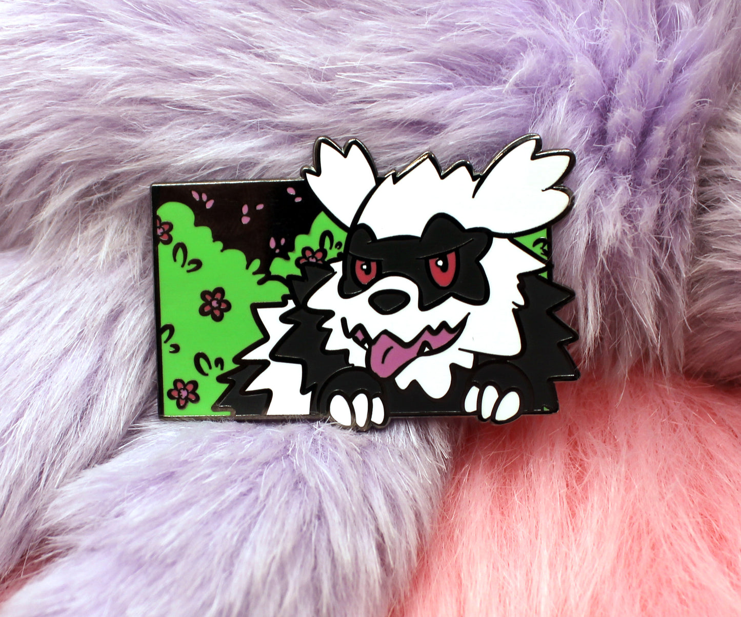 Zigzagoon Enamel Pin (A Grade, Hard, Black Nickel)