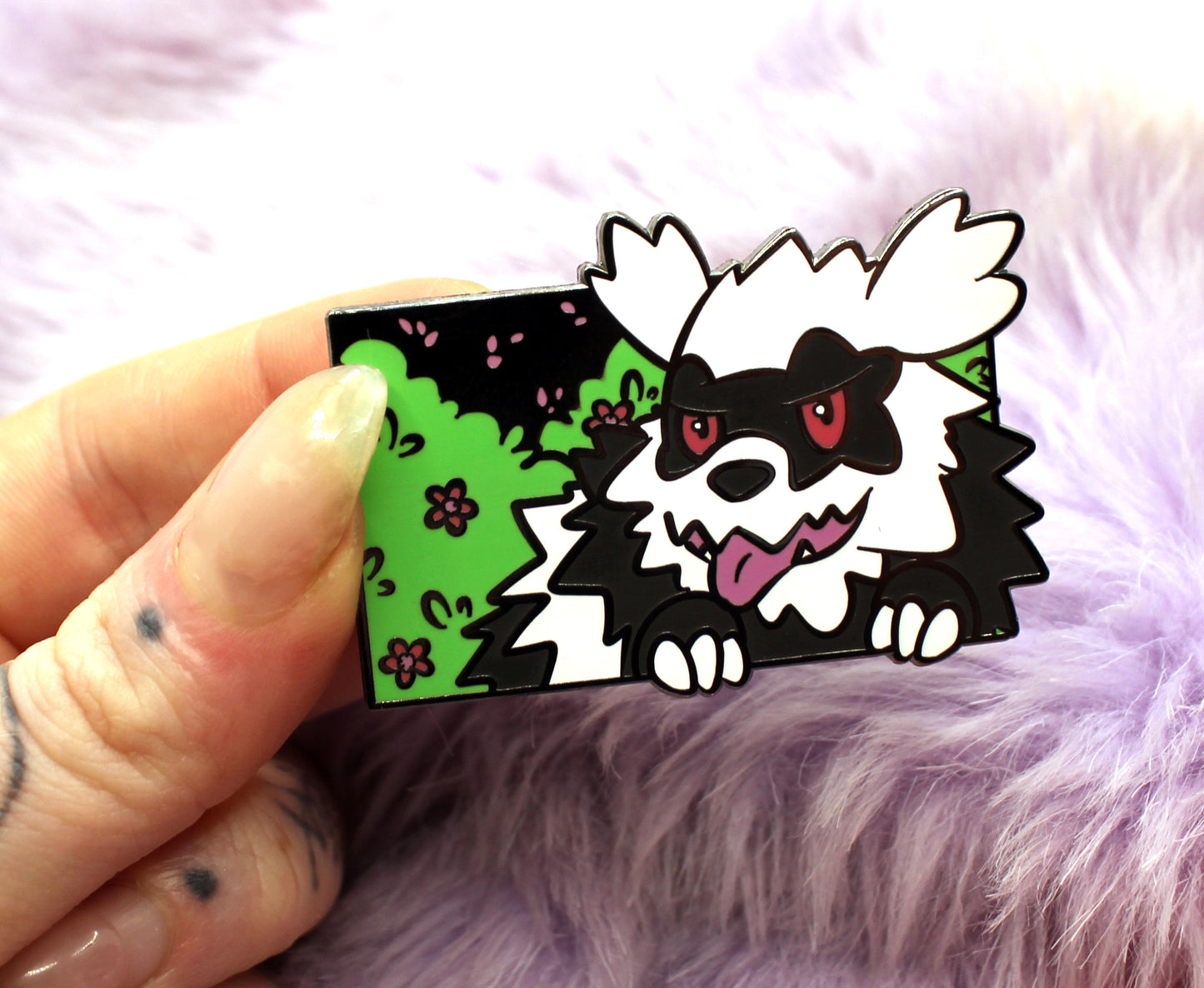 Zigzagoon Enamel Pin (A Grade, Hard, Black Nickel)