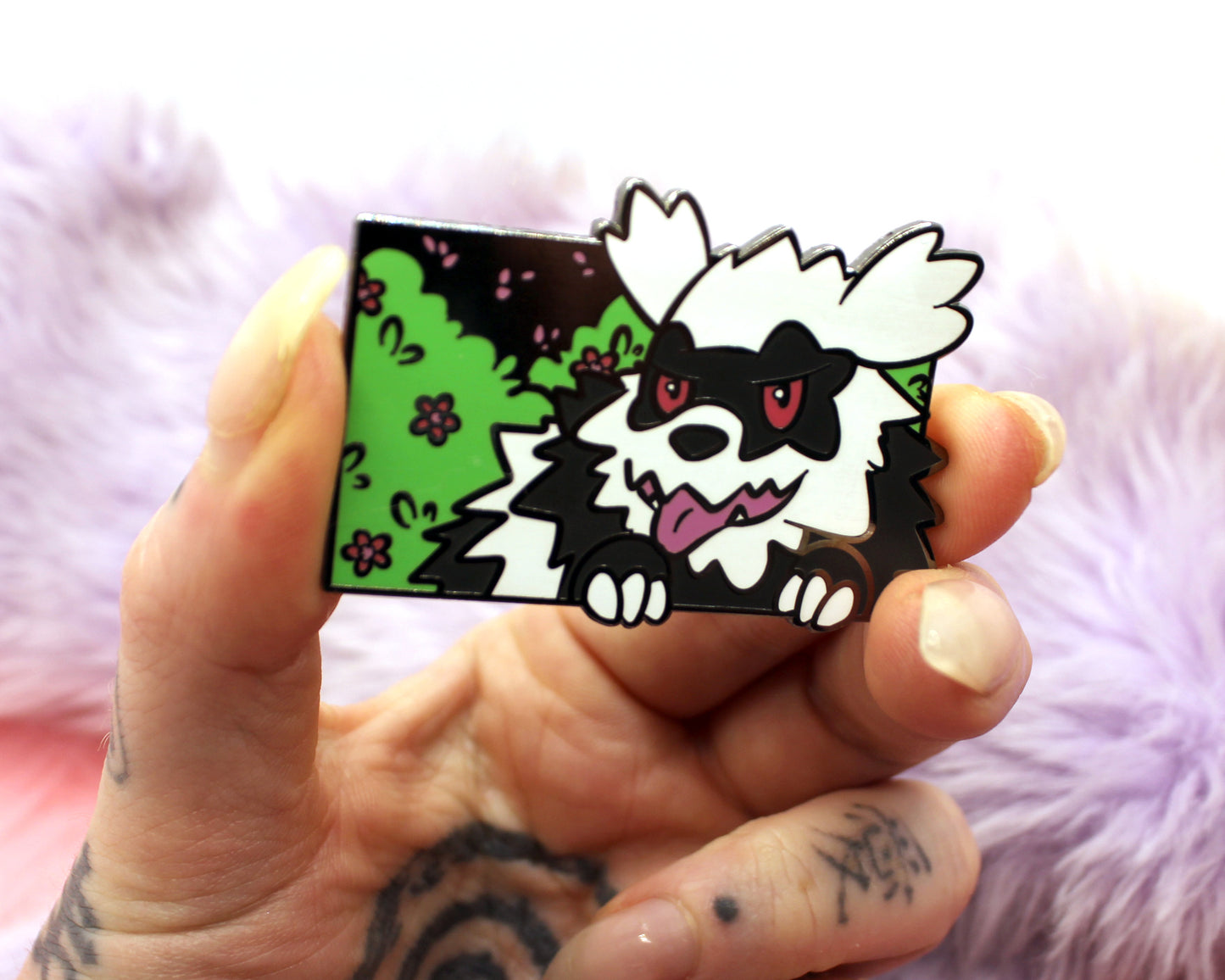 Zigzagoon Enamel Pin (A Grade, Hard, Black Nickel)