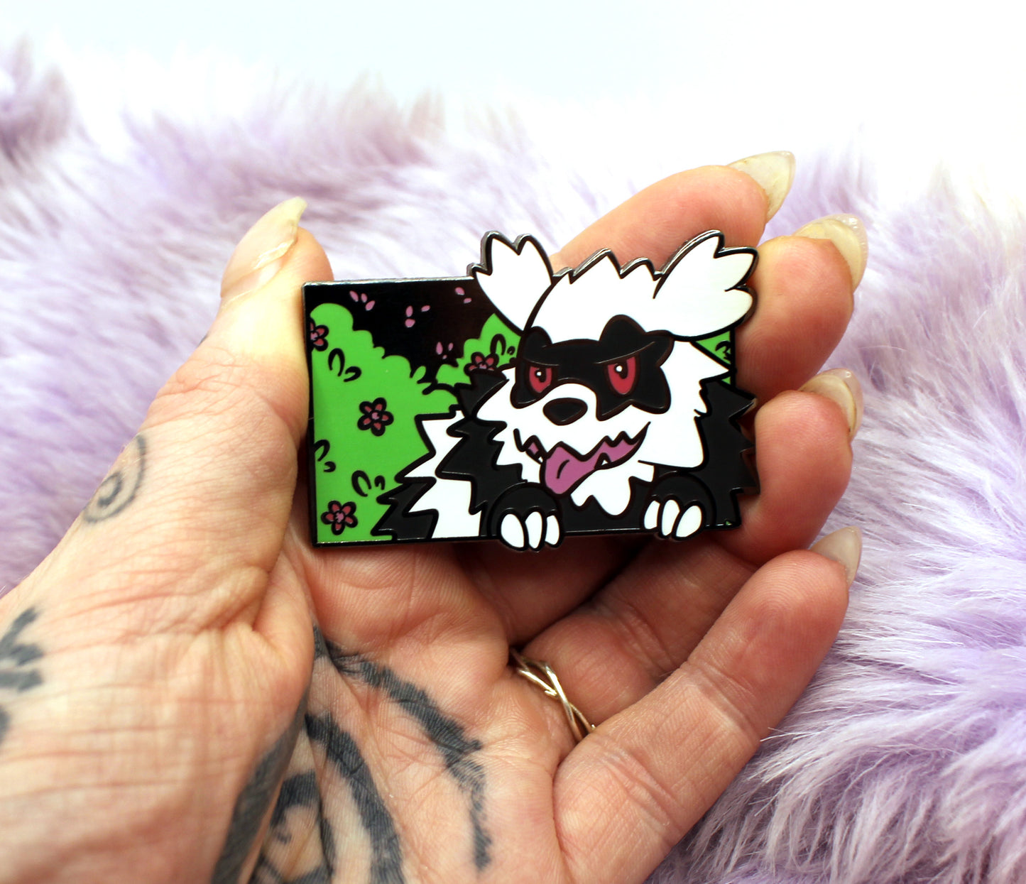 Zigzagoon Enamel Pin (A Grade, Hard, Black Nickel)