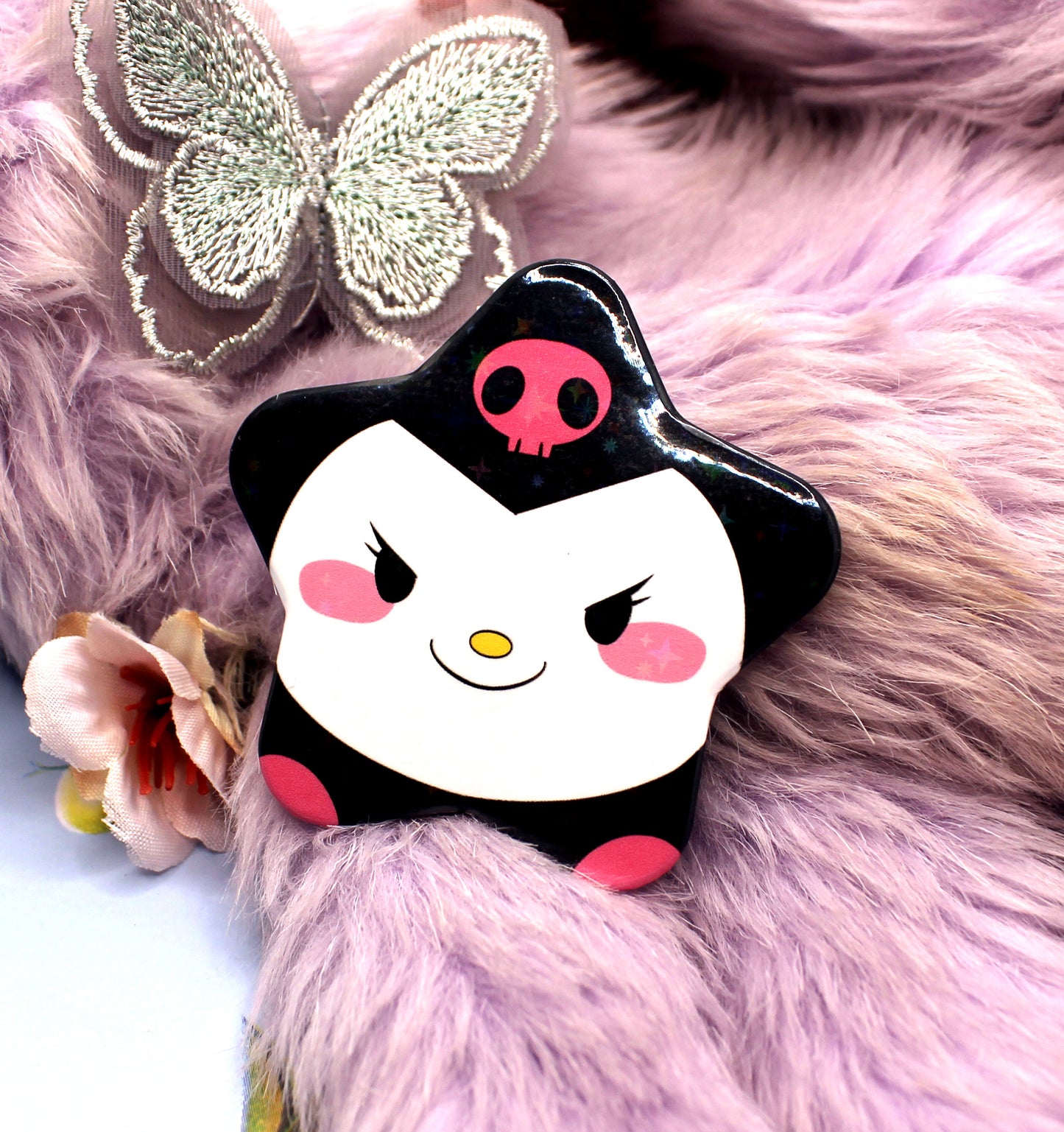 Kuromi Sanrio Holographic Sparkly Star Badge