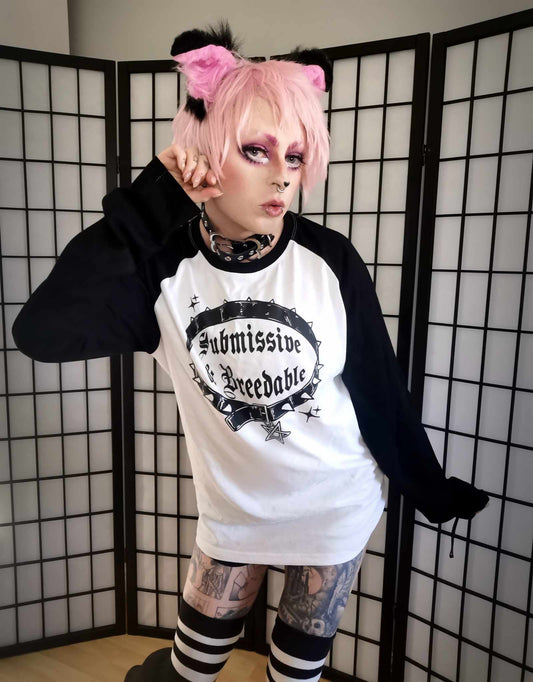 Submissive n Breedable Black Full Outfit/T-shirt (Sizes: S-XXL)