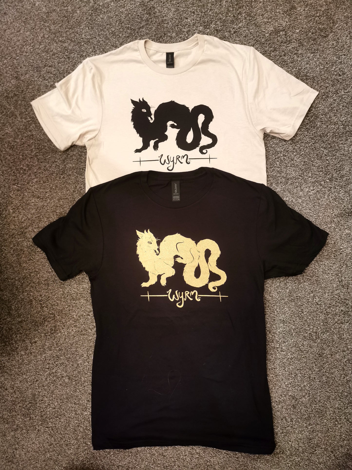 Black Wyrm on Sand T-shirt (Sizes: S-4XL)