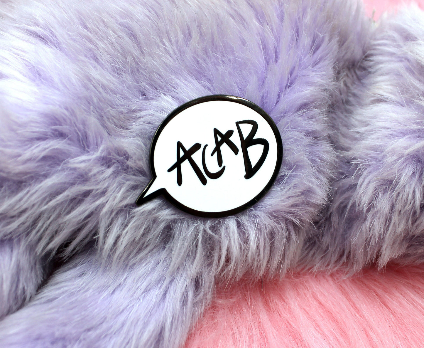 ACAB Speech Bubble Enamel Pin (A Grade, Hard, Black Nickel)