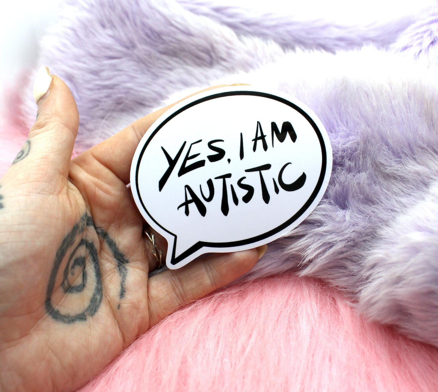 Yes, I am Autistic Speech Bubble Sticker (8cm)