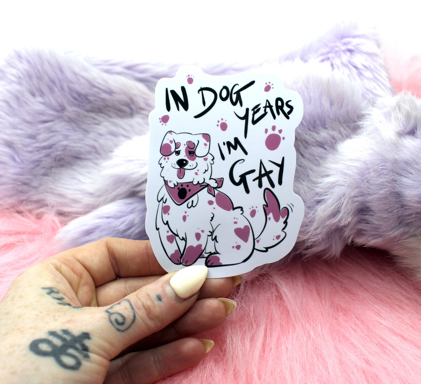 In Dog Years I'm Gay Sticker (80mm)