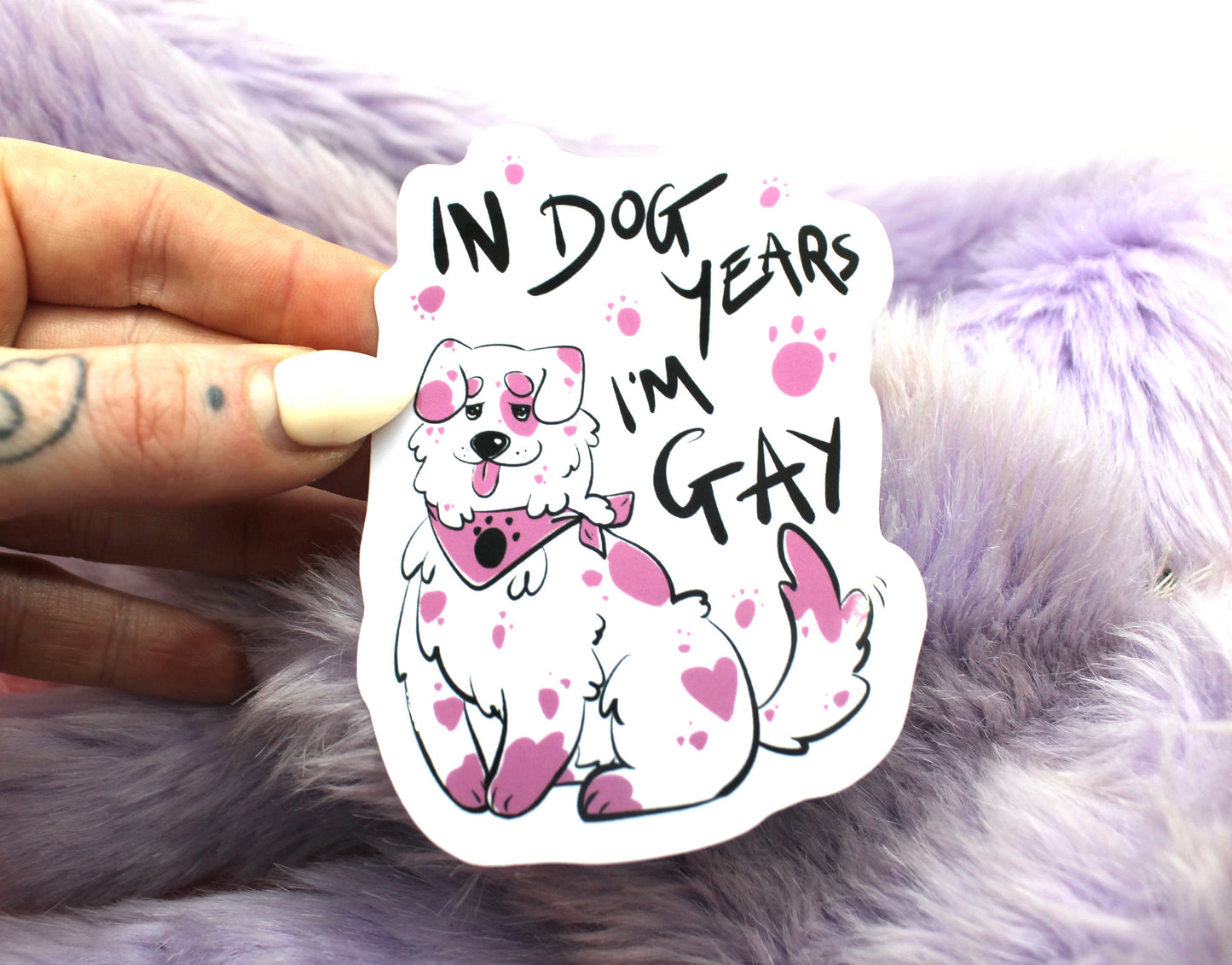 In Dog Years I'm Gay Sticker (80mm)