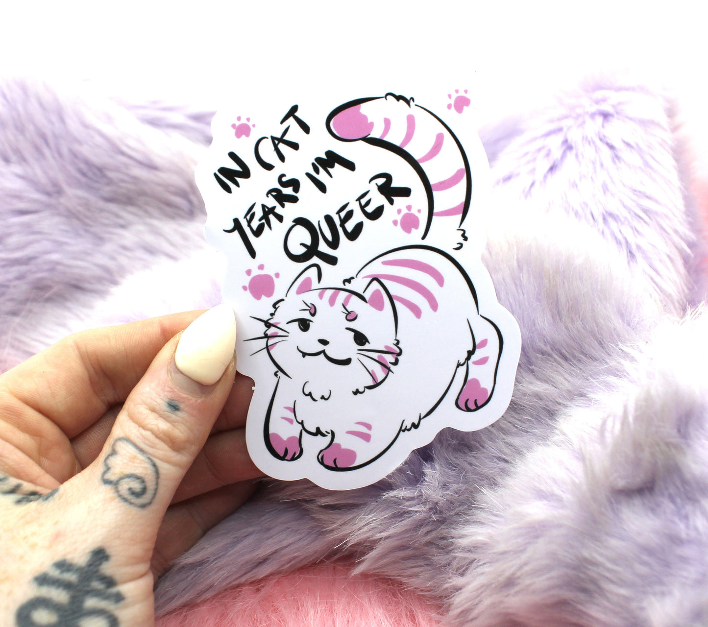 In Cat Years I'm Queer Sticker (80mm)