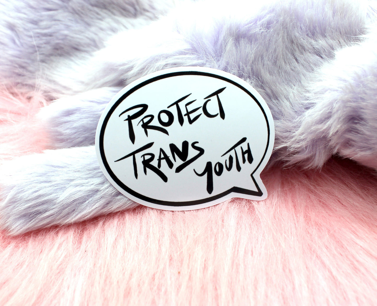 Protect Trans Youth Speech Bubble Sticker (60mm)