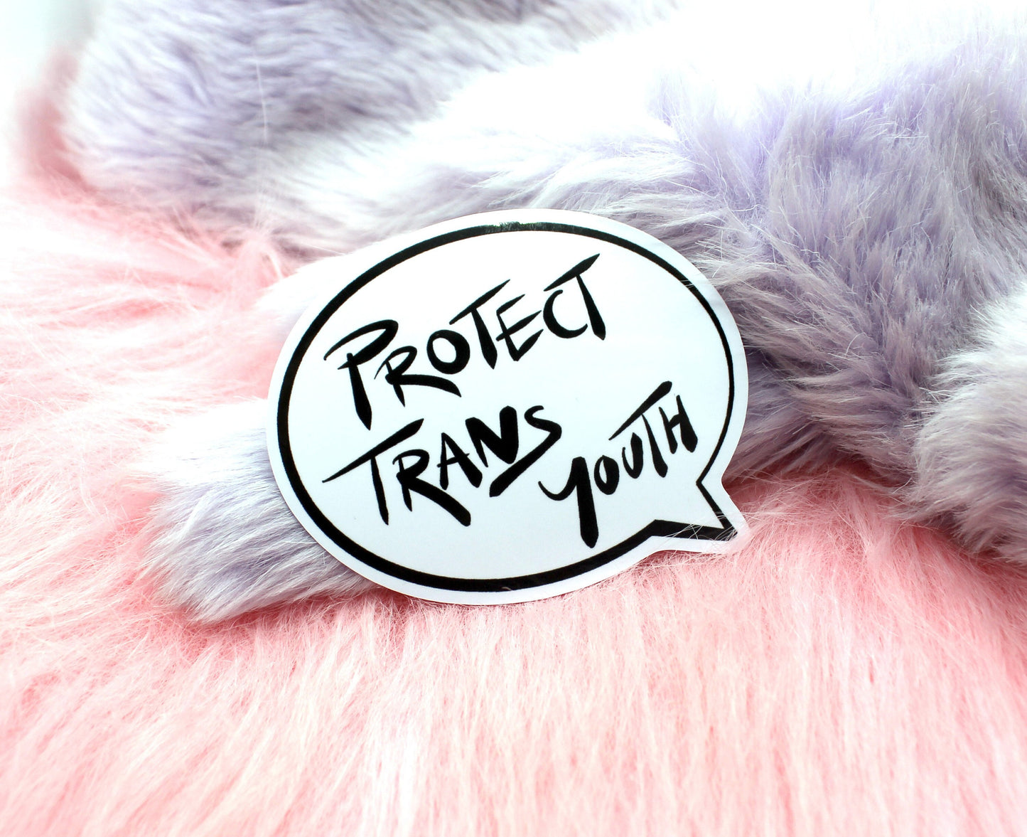 Protect Trans Youth Speech Bubble Sticker (60mm)