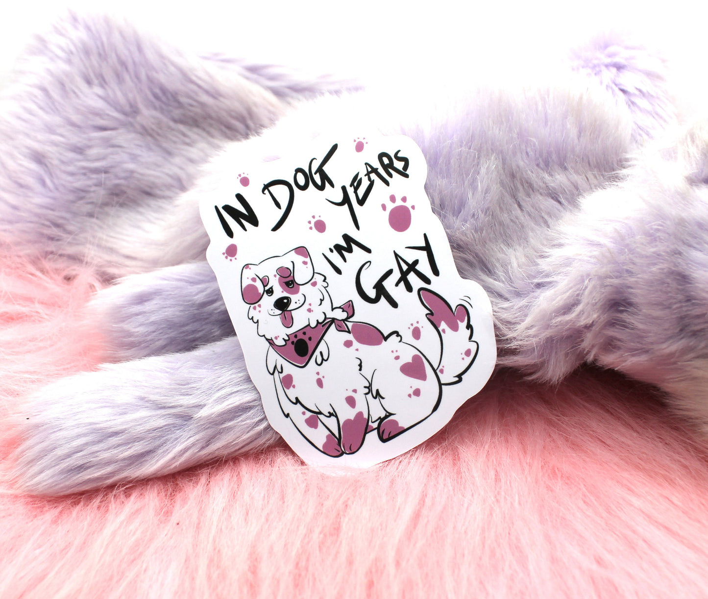 In Dog Years I'm Gay Sticker (80mm)