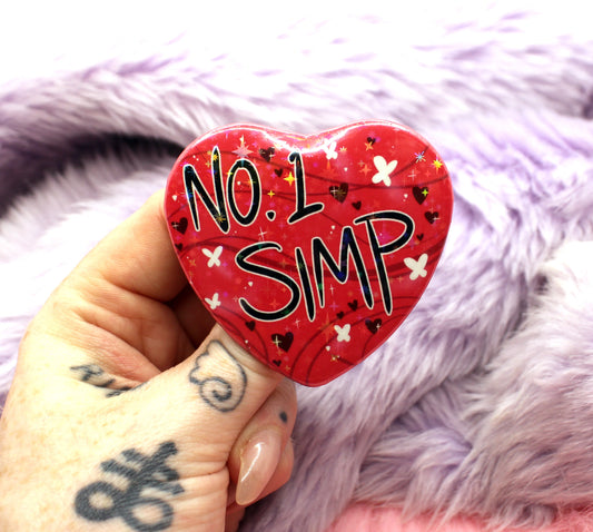 No.1 Simp Heart Badge (55mm)