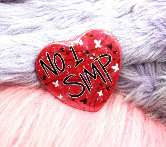 No.1 Simp Heart Badge (55mm)