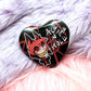 Alastor Hazbin Hotel Ace in the Hole Heart Badge (55mm)