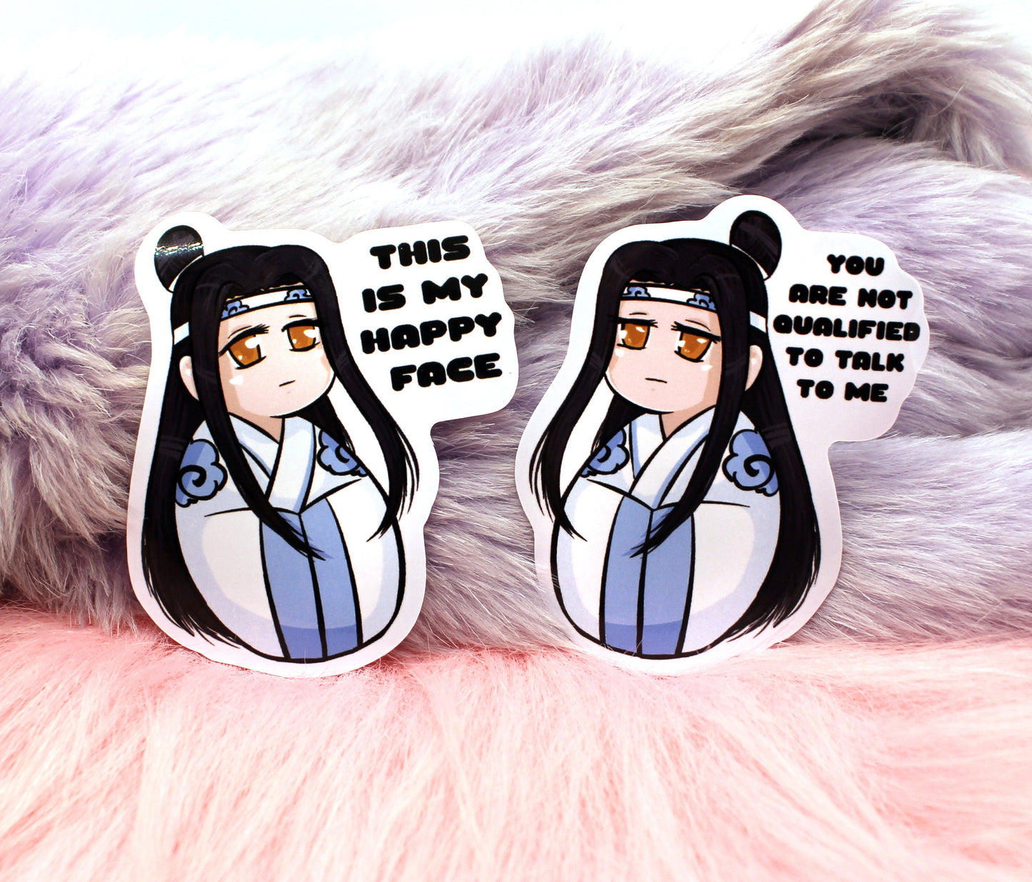 Lan Wangji This Is My Happy Face Sticker (8cm)