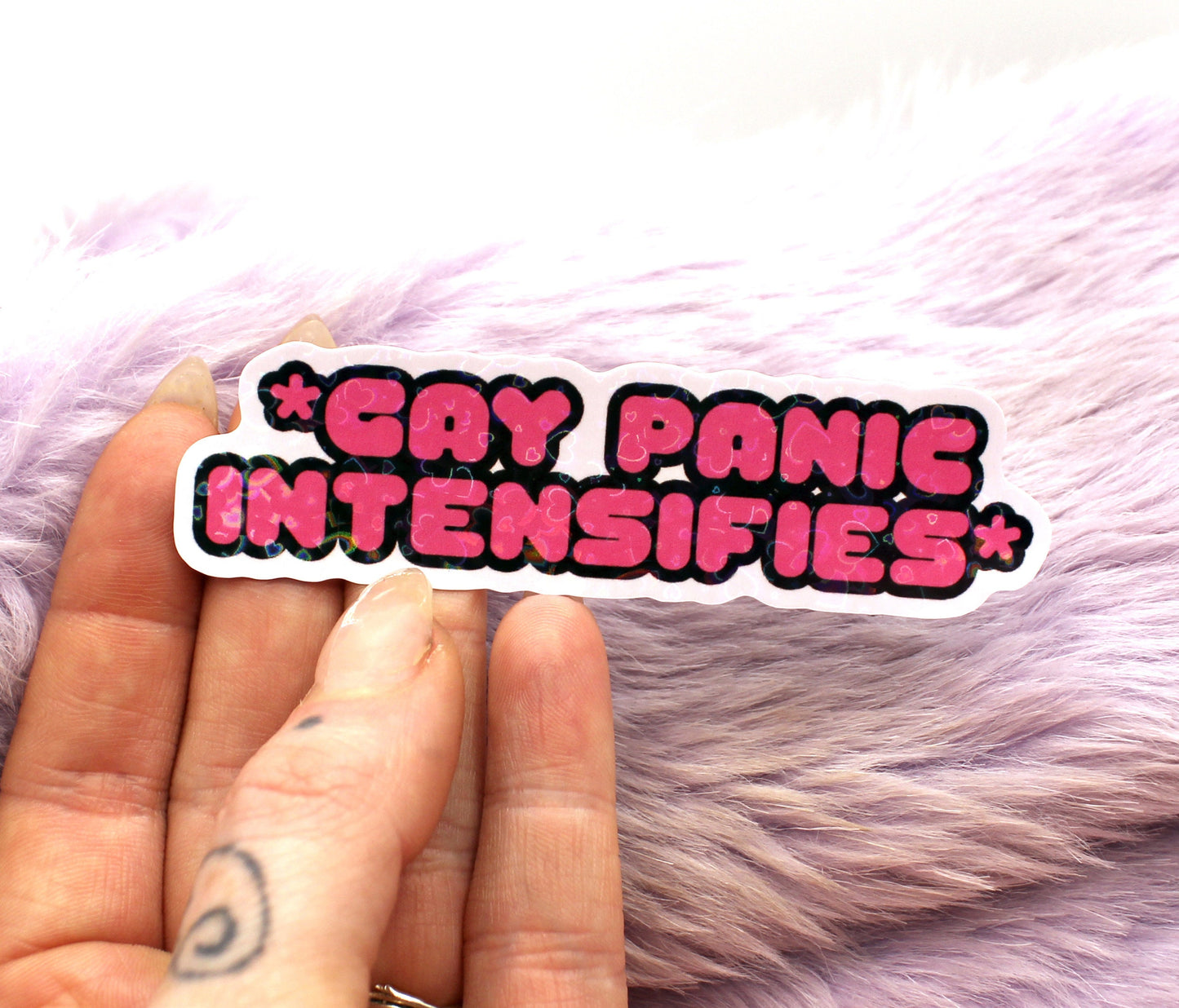 Gay Panic Intensifies Sticker (8cm)