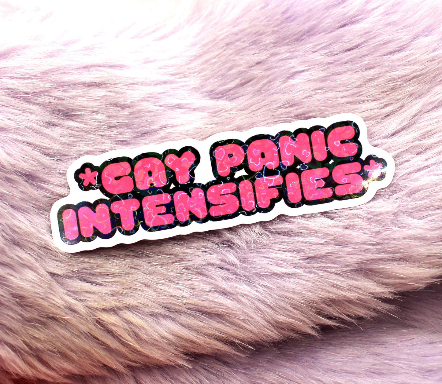 Gay Panic Intensifies Sticker (8cm)