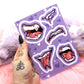 Monster Mouths A6 Sticker sheet