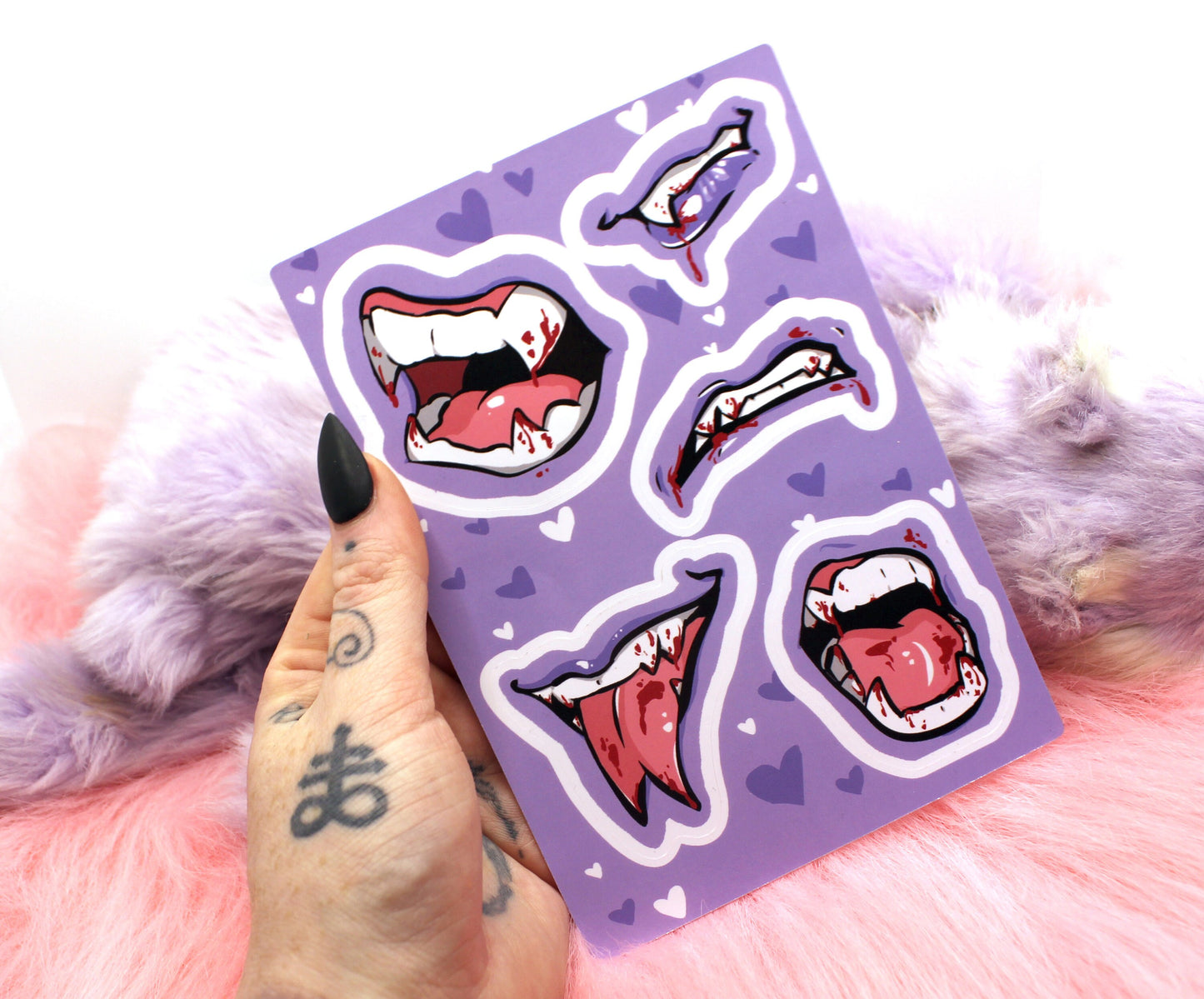 Monster Mouths A6 Sticker sheet