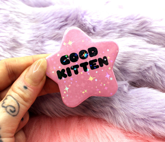 Good Kitten Star Badge (55mm)