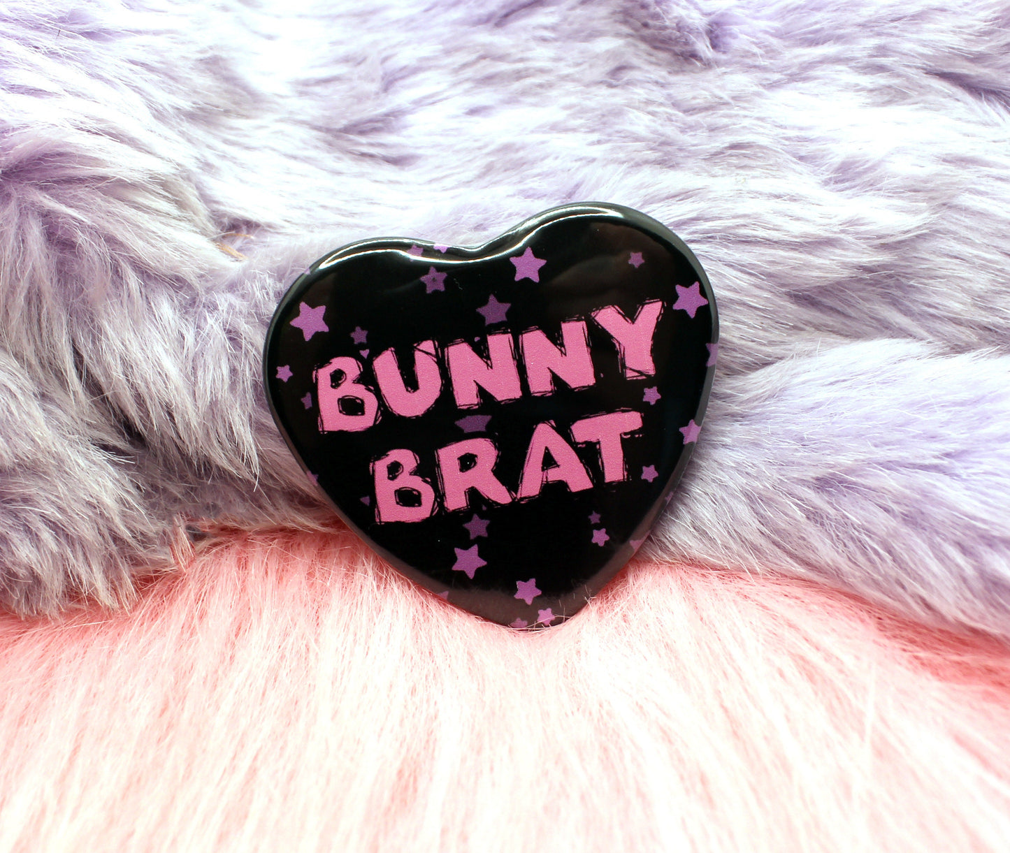 Bunny Brat Heart Badge (55mm)