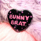 Bunny Brat Heart Badge (55mm)