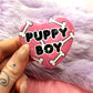 Puppy Boy Heart Badge (55mm)