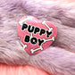 Puppy Boy Heart Badge (55mm)