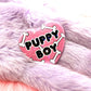 Puppy Boy Heart Badge (55mm)