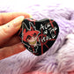 Alastor Hazbin Hotel Ace in the Hole Heart Badge (55mm)