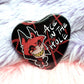 Alastor Hazbin Hotel Ace in the Hole Heart Badge (55mm)