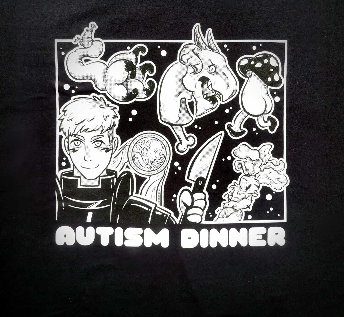 Dungeon Meshi Autism Dinner T-shirt (Sizes: S-XXL)