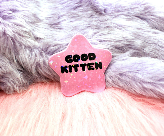 Good Kitten Star Badge (55mm)