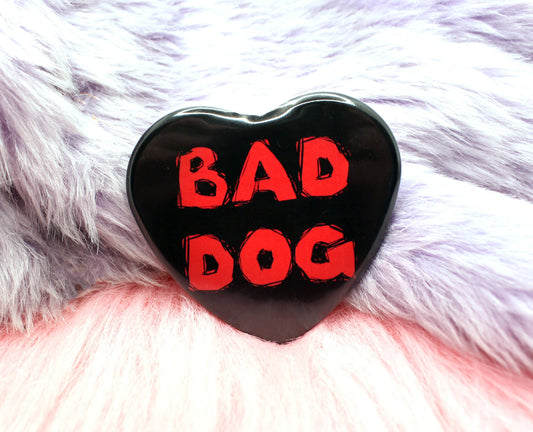Bad Dog Heart Badge (55mm)