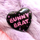 Bunny Brat Heart Badge (55mm)