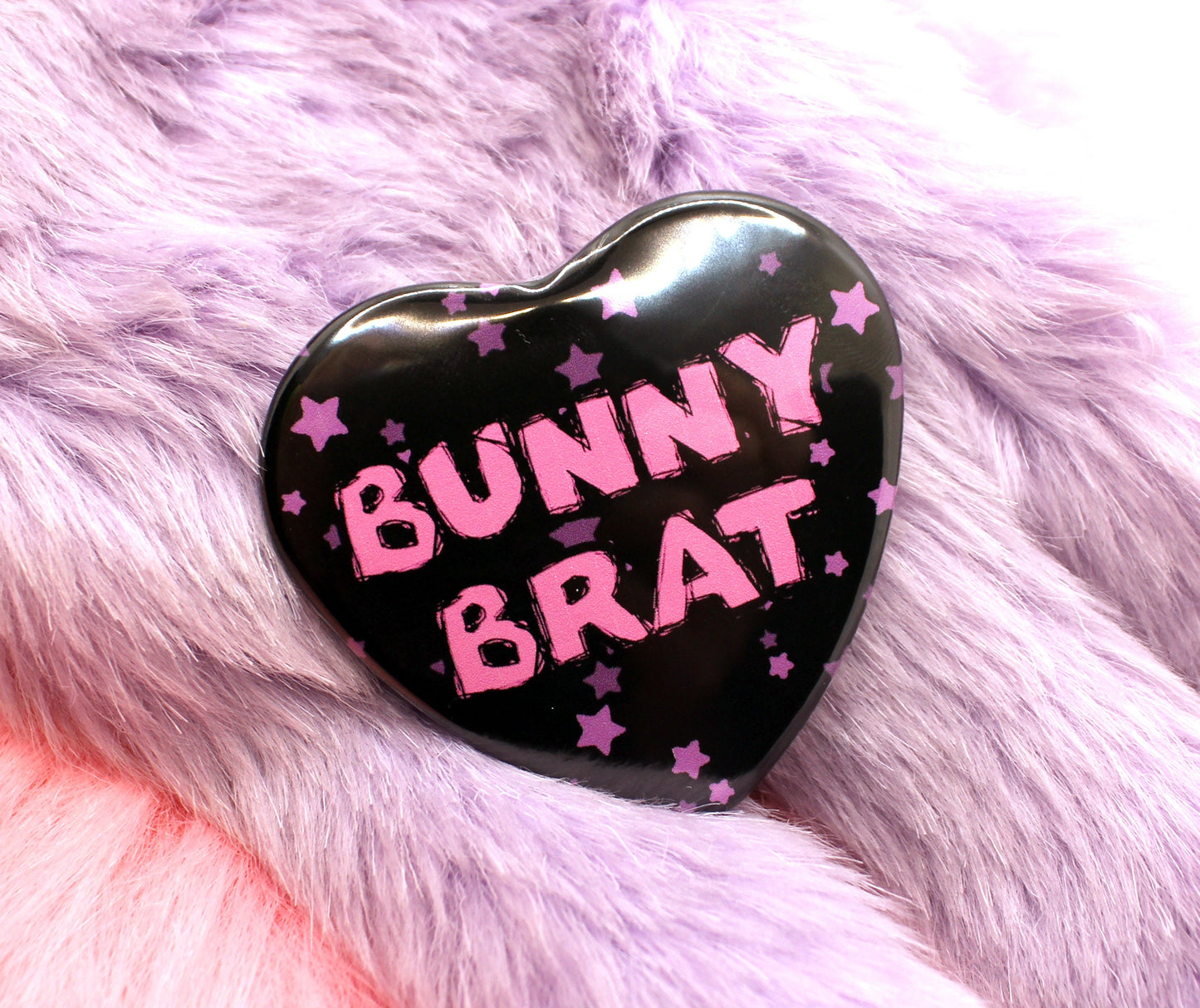 Bunny Brat Heart Badge (55mm)