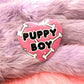 Puppy Boy Heart Badge (55mm)