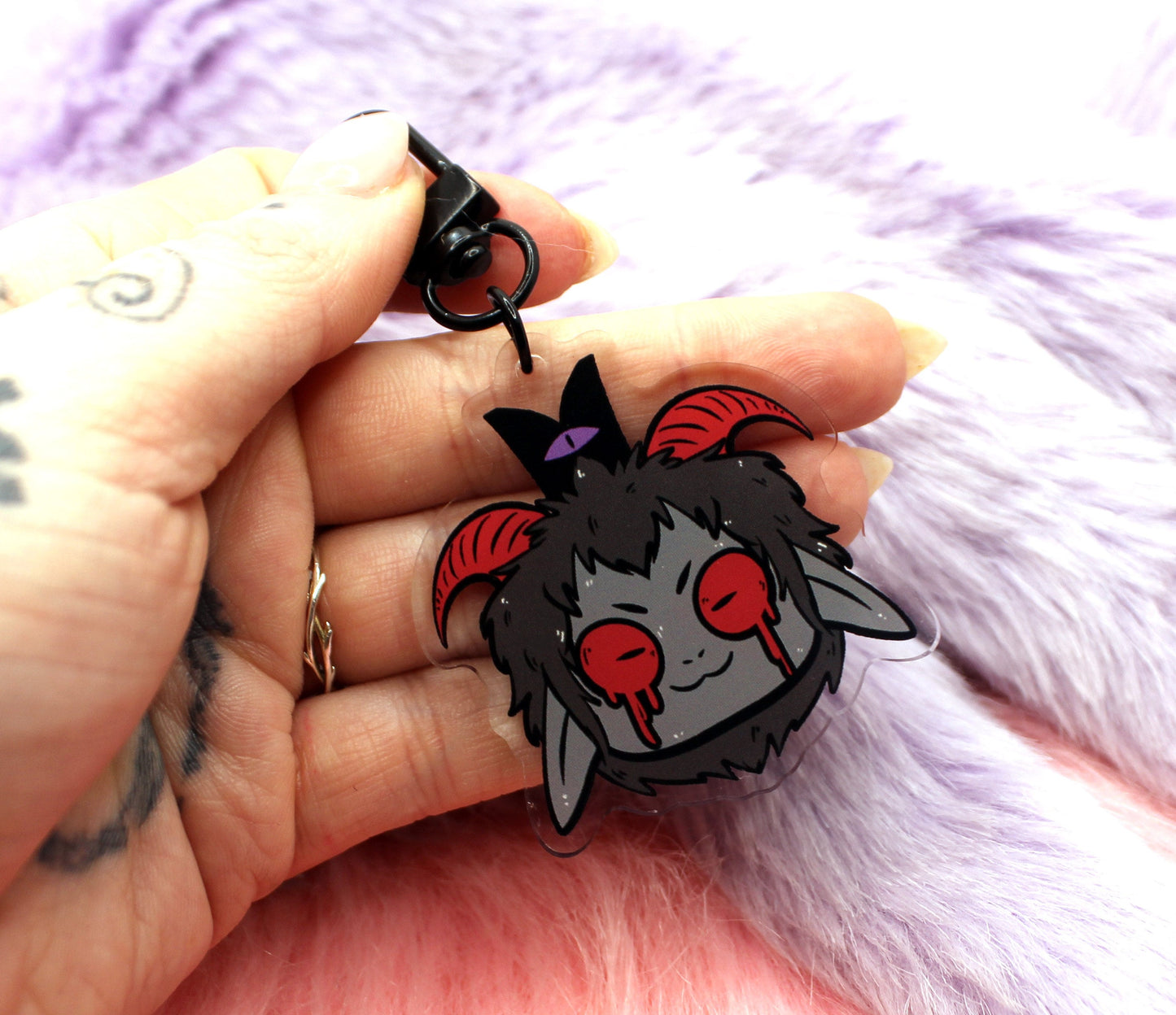 Cult of the Lamb Goat Head Acrylic Charm (2.5inch)