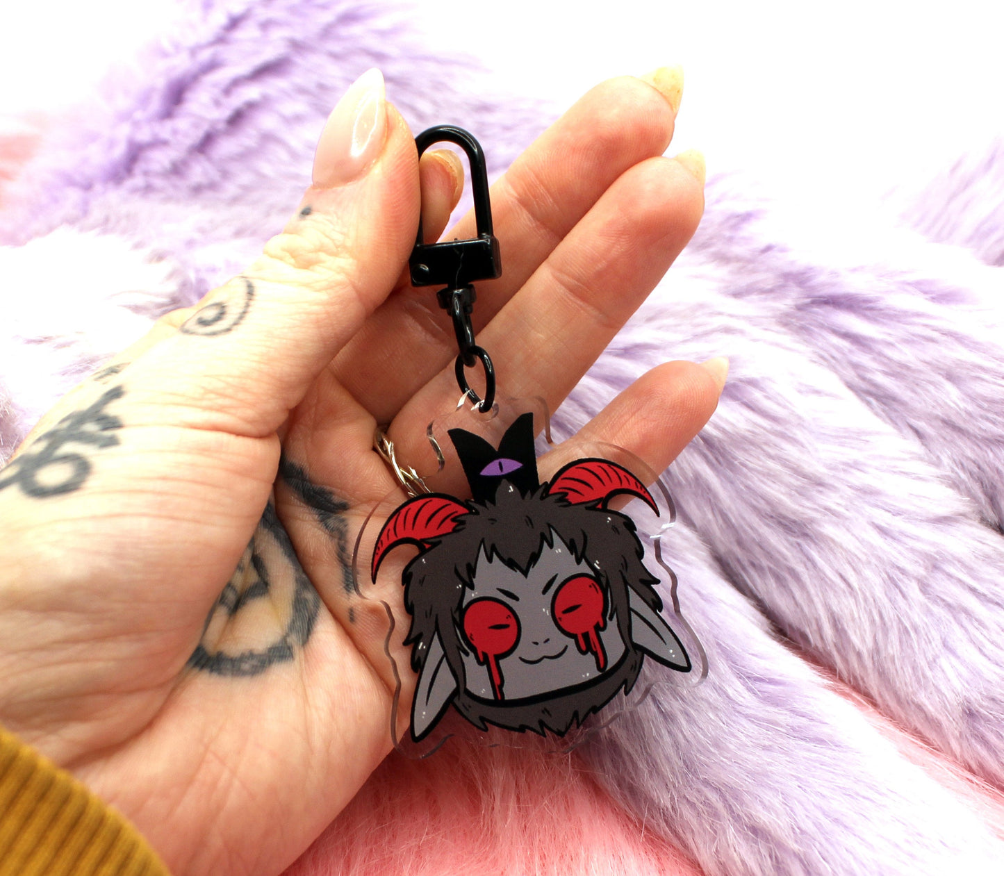 Cult of the Lamb Goat Head Acrylic Charm (2.5inch)