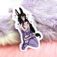 Ginzin Bunny Femboy Pin Up Sticker (8cm) - The Nightingale Dragon Series