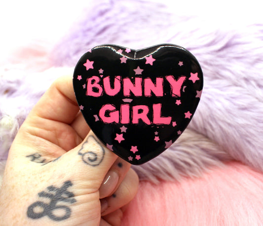 Bunny Girl Heart Badge (55mm)