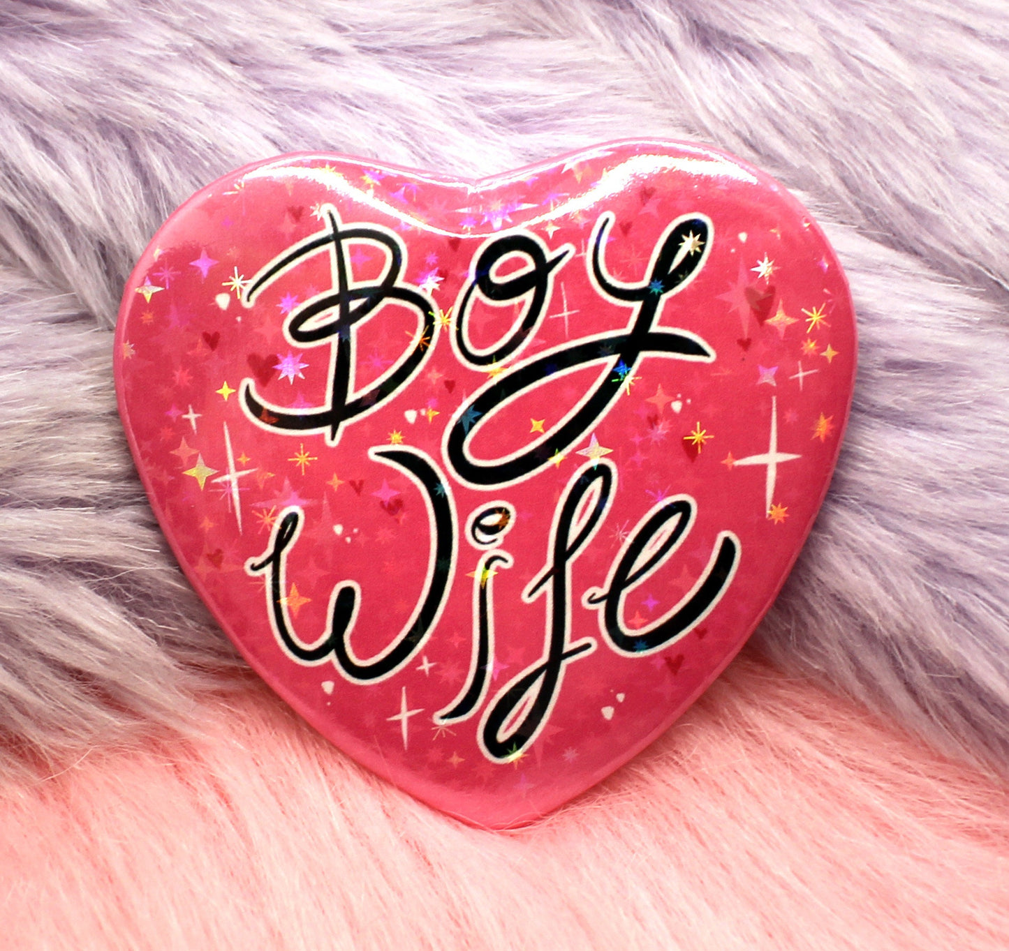 Boy Wife Heart Badge (55mm)