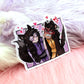 Smiling Fox Ginzin and Angry Cat Tomar Sticker (6cm) - The Nightingale Dragon Series