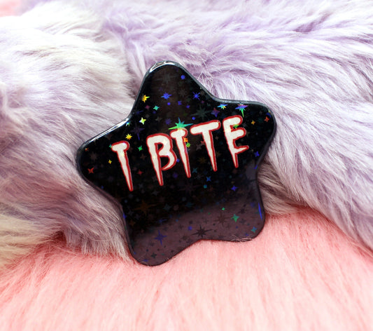 I Bite Star Badge (55mm)