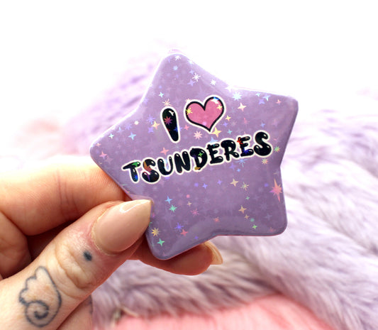 I Heart Tsunderes Star Badge (55mm)