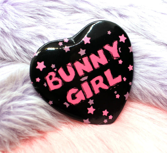 Bunny Girl Heart Badge (55mm)