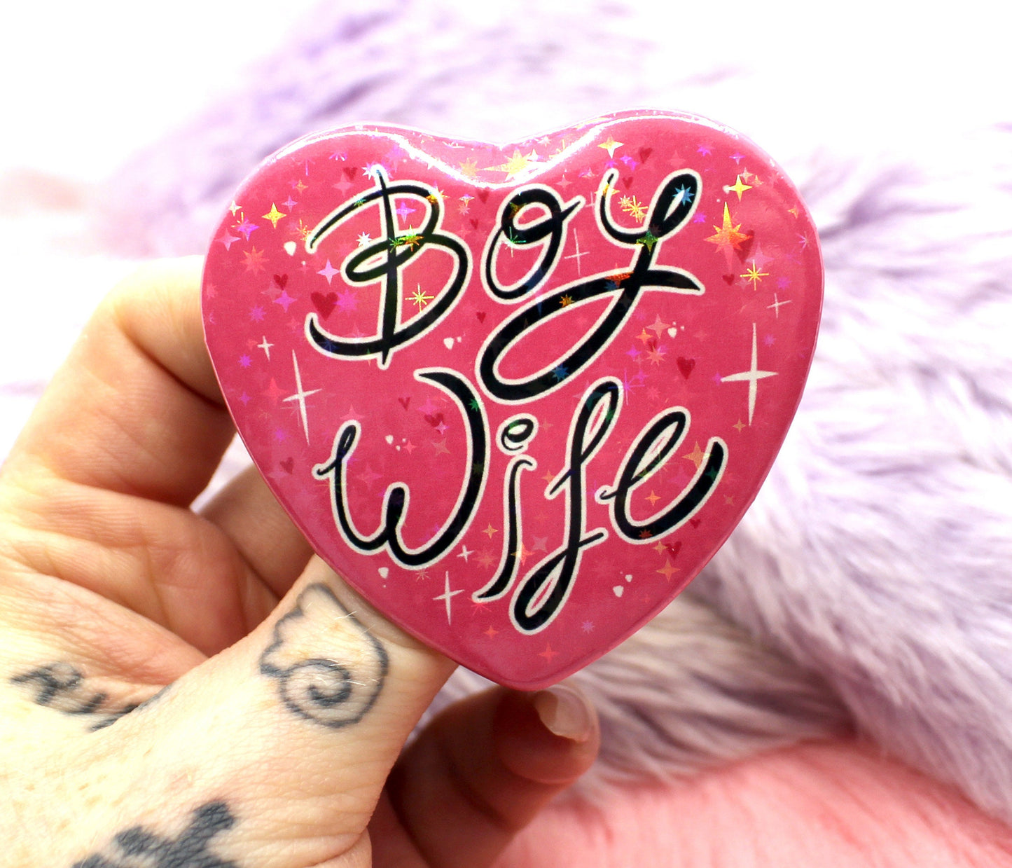 Boy Wife Heart Badge (55mm)