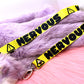 Nervous Yellow Warning Sign 90cm Lanyard